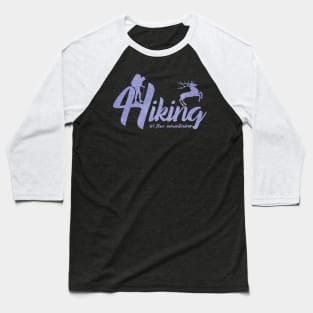 hiking hill top adventure Baseball T-Shirt